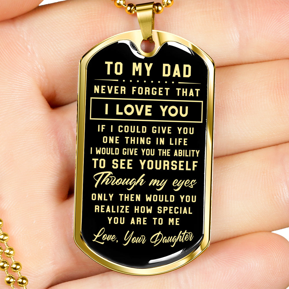 litzzy To My Dad - Never Forget That I Love You - Father's Day Gift Jewelry   