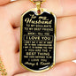 litzzy To My Husband, To My Soulmate, To My Best Friend Military Necklaces - Men Dog Tag Necklace Jewelry Military Chain (Gold) No 