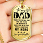 litzzy To my Dad Father's Day Gift from Daughter Jewelry Military Chain (Gold) No 