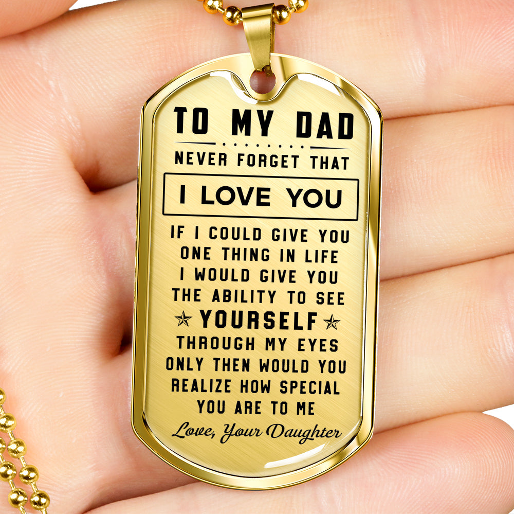 litzzy To my Dad Never Foget That I Love You Jewelry   