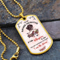 litzzy To My Badass Daughter - If Fate Whispers - Dog Tag - Military Ball Chain jewelry Military Chain (Gold) No 