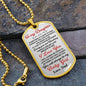 litzzy [Almost Sold Out] To My Daughter You Will Always Be My Baby Girl - Dog Tag - Military Ball Chain jewelry   