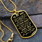litzzy To My Dad - I Will Always Be Your Little Girl - Father's Day Gift from Daughter Jewelry Military Chain (Gold) No 