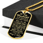 litzzy To My Husband, To My Soulmate, To My Best Friend Military Necklaces - Men Dog Tag Necklace Jewelry   