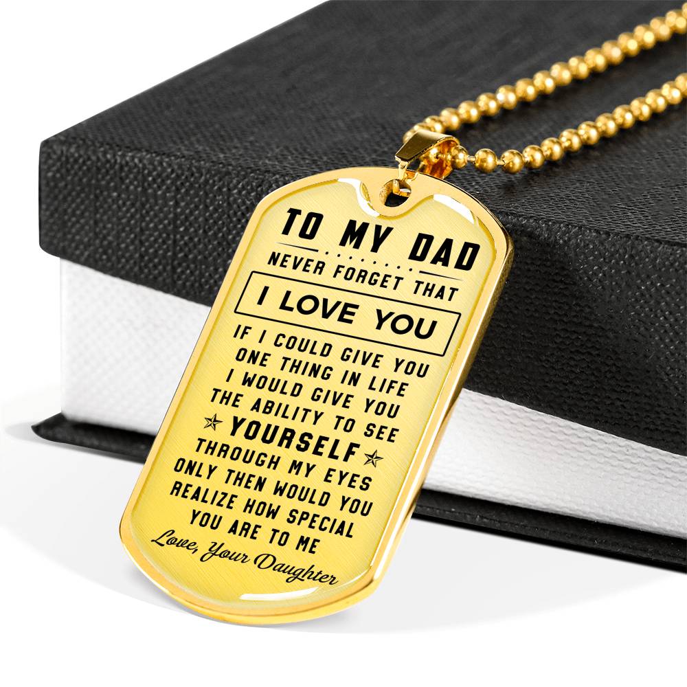 litzzy To my Dad Never Foget That I Love You Jewelry   