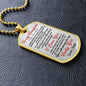 litzzy [Almost Sold Out] To My Daughter You Will Always Be My Baby Girl - Dog Tag - Military Ball Chain jewelry   