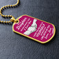 litzzy To My Daughter - Never Forget That I Love You - Dog Tag - Military Ball Chain jewelry   