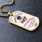 litzzy To My Badass Daughter - If Fate Whispers - Dog Tag - Military Ball Chain jewelry   