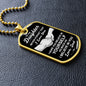 litzzy To My Daughter - Never Forget That I Love You - Dog Tag - Military Ball Chain jewelry   