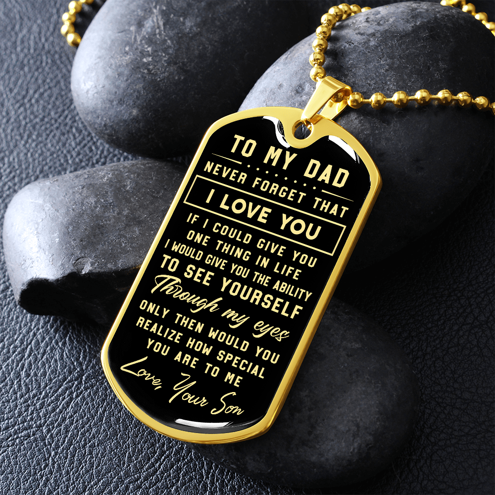 litzzy To My Dad - Parents’ Day Father's Day Gift For Dad From Son Jewelry   