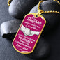 litzzy To My Daughter - Never Forget That I Love You - Dog Tag - Military Ball Chain jewelry   