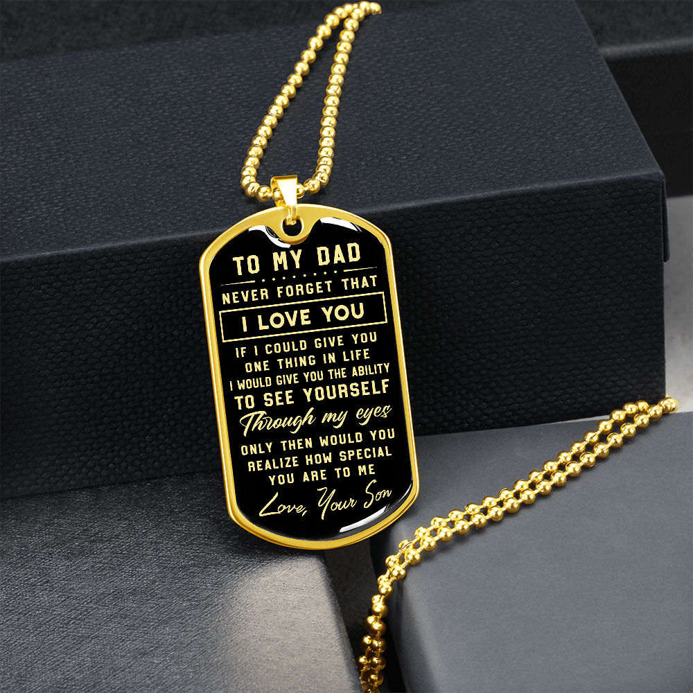 litzzy To My Dad - Parents’ Day Father's Day Gift For Dad From Son Jewelry   