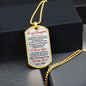 litzzy [Almost Sold Out] To My Daughter You Will Always Be My Baby Girl - Dog Tag - Military Ball Chain jewelry 18K Gold Finish  