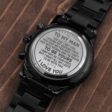litzzy To My Man - I Found My Missing Piece - Litzzy Engraved Premium Watch - Gift For Soulmate, Husband, Boyfriend Watches Standard Box  