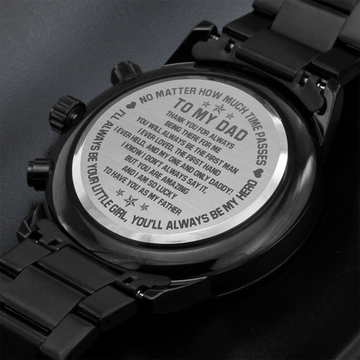 litzzy To my Dad from Daughter - Thank you for always being there for me - Engraved Watch Jewelry   