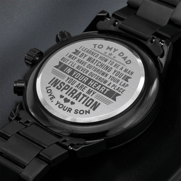 litzzy To my Dad - You are my inspiration - love, your son - Engraved Watch Jewelry   