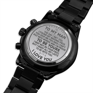 litzzy To My Man - I Found My Missing Piece - Litzzy Engraved Premium Watch - Gift For Soulmate, Husband, Boyfriend Watches   