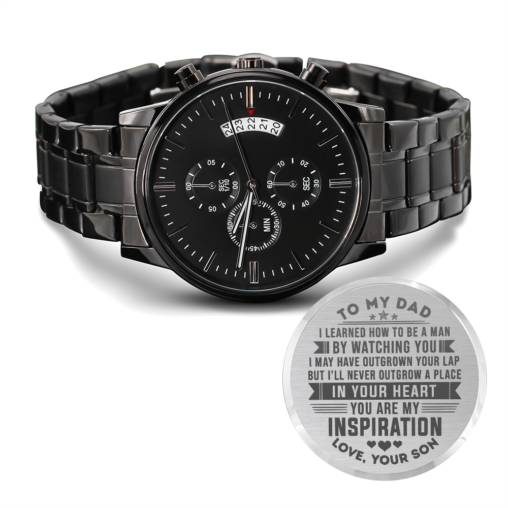 litzzy To my Dad - You are my inspiration - love, your son - Engraved Watch Jewelry Standard Box  