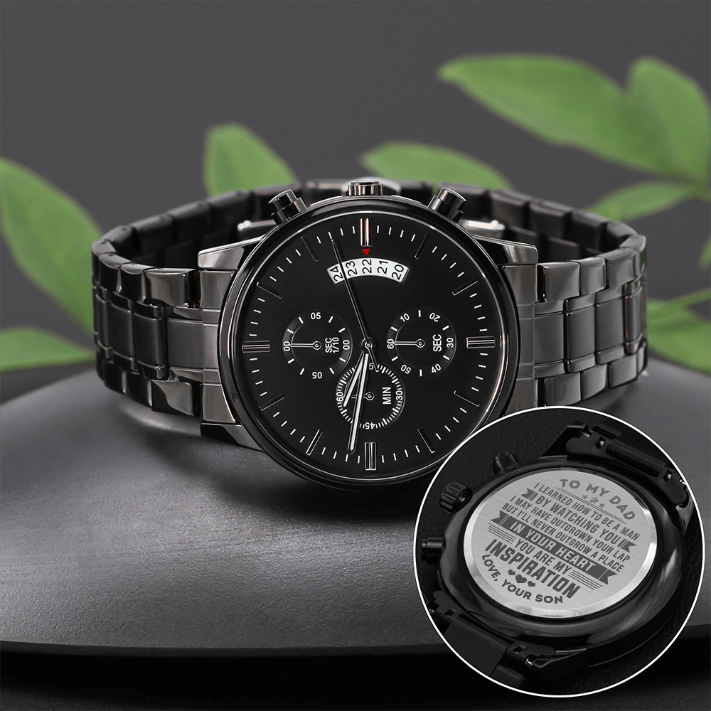 litzzy To my Dad - You are my inspiration - love, your son - Engraved Watch Jewelry   