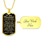 litzzy To My Husband, To My Soulmate, To My Best Friend Military Necklaces - Men Dog Tag Necklace Jewelry Military Chain (Gold) Yes 