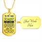 litzzy To my dad I will always be your little girl Daughter to Dad Gifts Jewelry Military Chain (Gold) Yes 