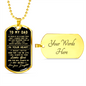 litzzy To My Dad - I Will Always Be Your Little Girl - Father's Day Gift from Daughter Jewelry Military Chain (Gold) Yes 