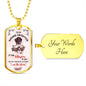 litzzy To My Badass Daughter - If Fate Whispers - Dog Tag - Military Ball Chain jewelry Military Chain (Gold) Yes 