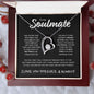 litzzy To My Soulmate - 14K Forever Necklace - Necklace Gift Set - To My Soulmate, Gift For Soulmate SO Jewelry 14k White Gold Finish Luxury Box 