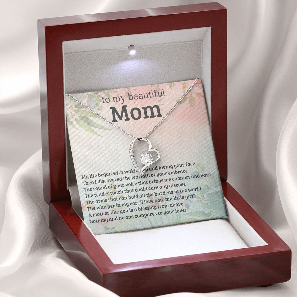 litzzy Mom - A Blessing From Above - Forever Love Necklace - Litzzy Mother's Day Gifts Necklace Jewelry   