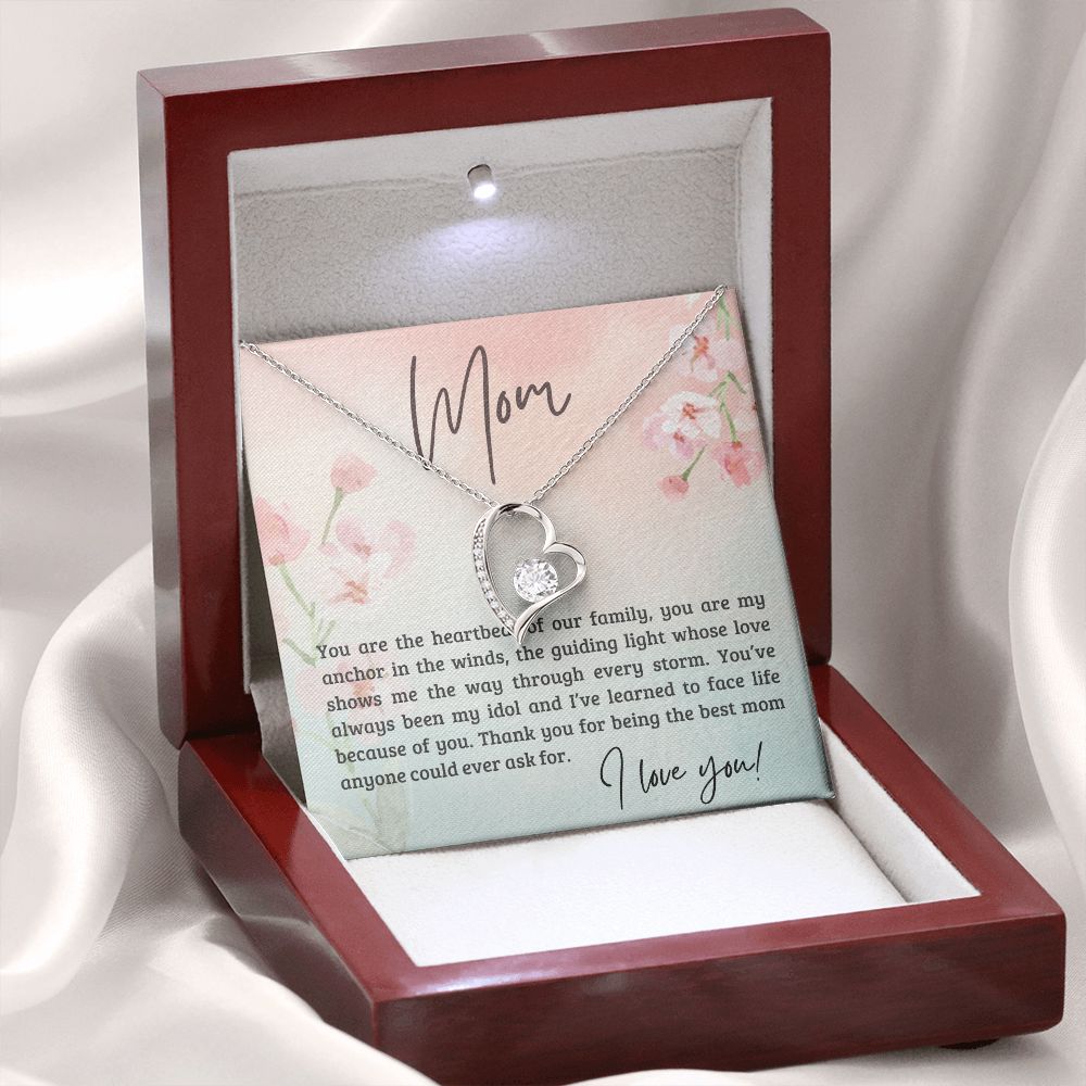 litzzy Mom - Heartbeat - Forever Love Necklace - Litzzy Mother's Day Gifts Necklace Jewelry   