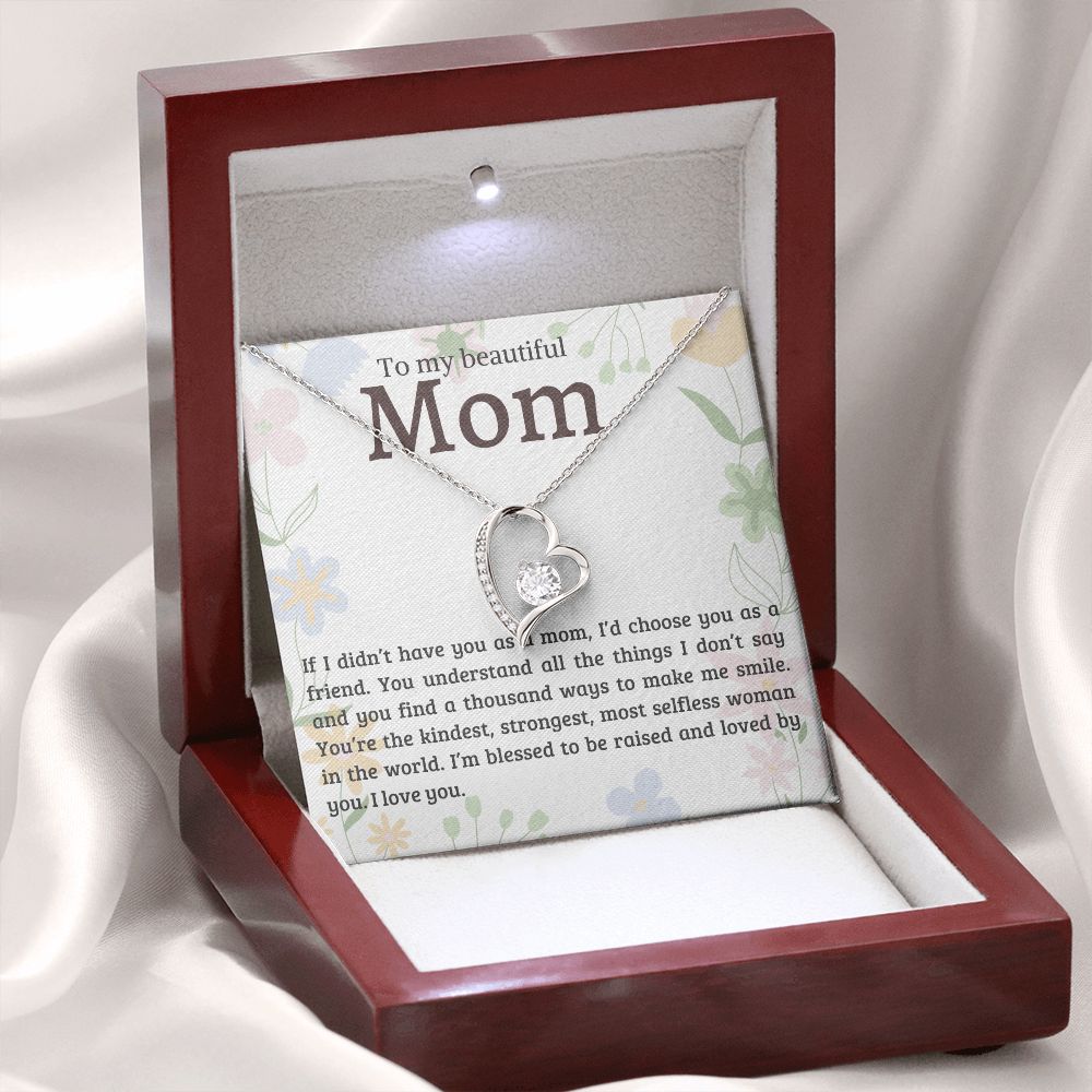 litzzy Mom - Most Selfless Woman - Forever Love Necklace - Litzzy Mother's Day Gifts Necklace Jewelry   