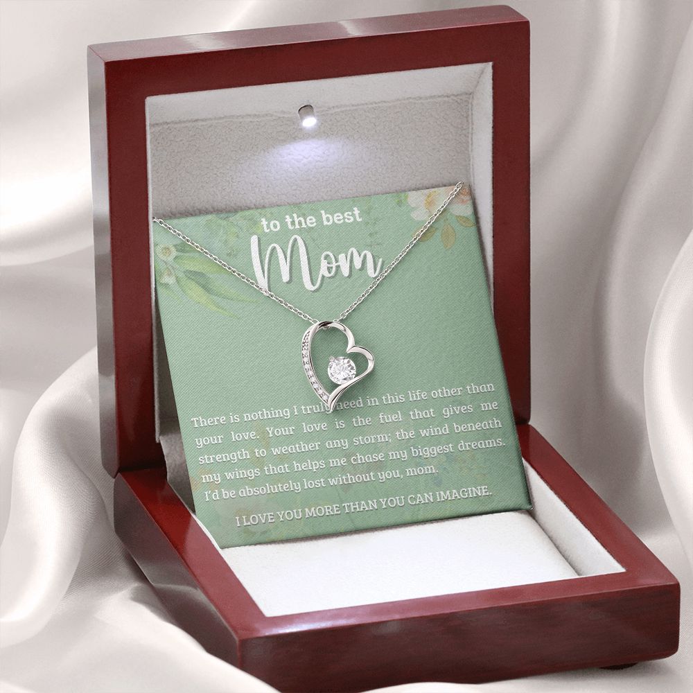 litzzy Mom - Your Love - Forever Love Necklace - Litzzy Mother's Day Gifts Necklace Jewelry   
