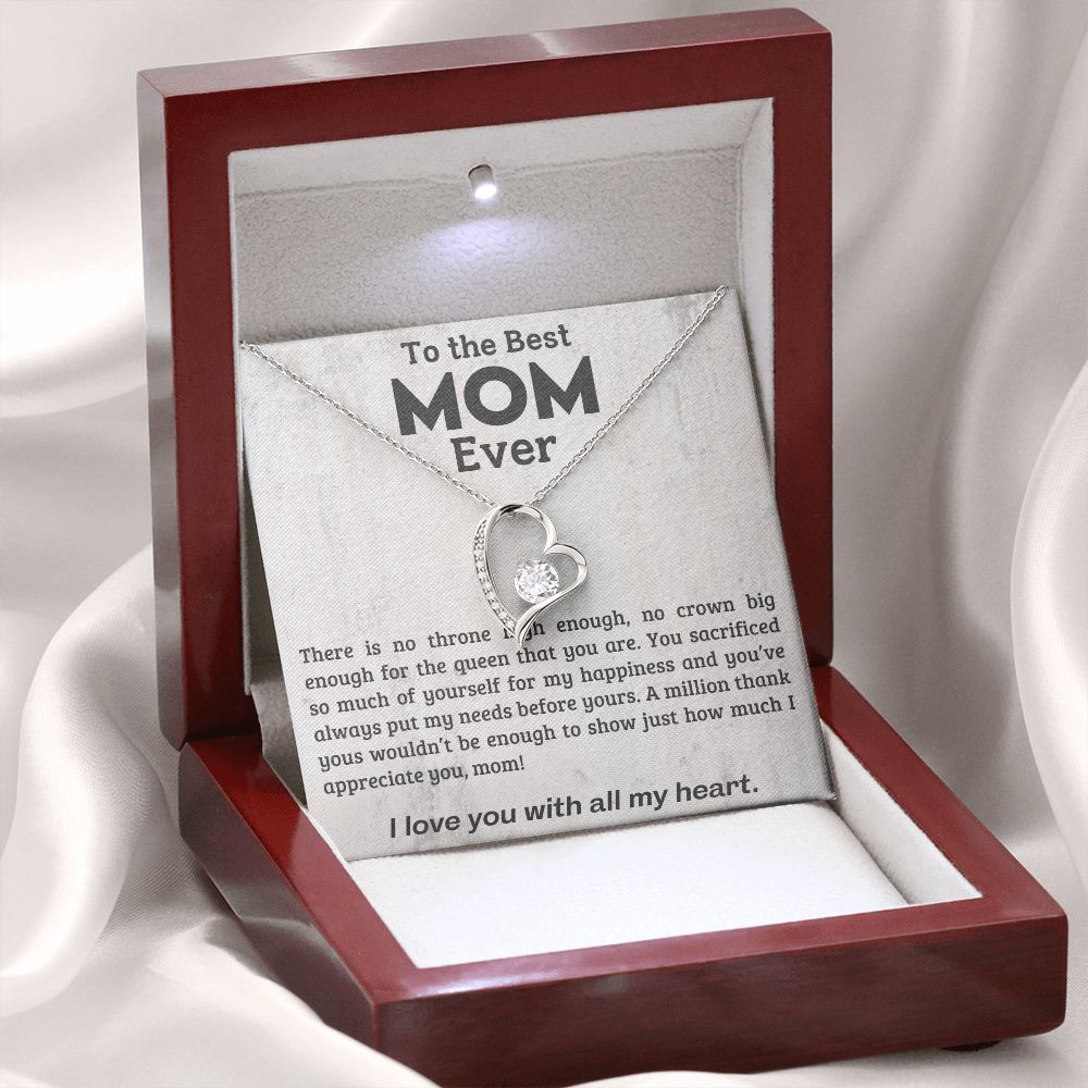 litzzy Mom - A Million Thank Yous - Forever Love Necklace - Litzzy Mother's Day Gifts Necklace Jewelry   