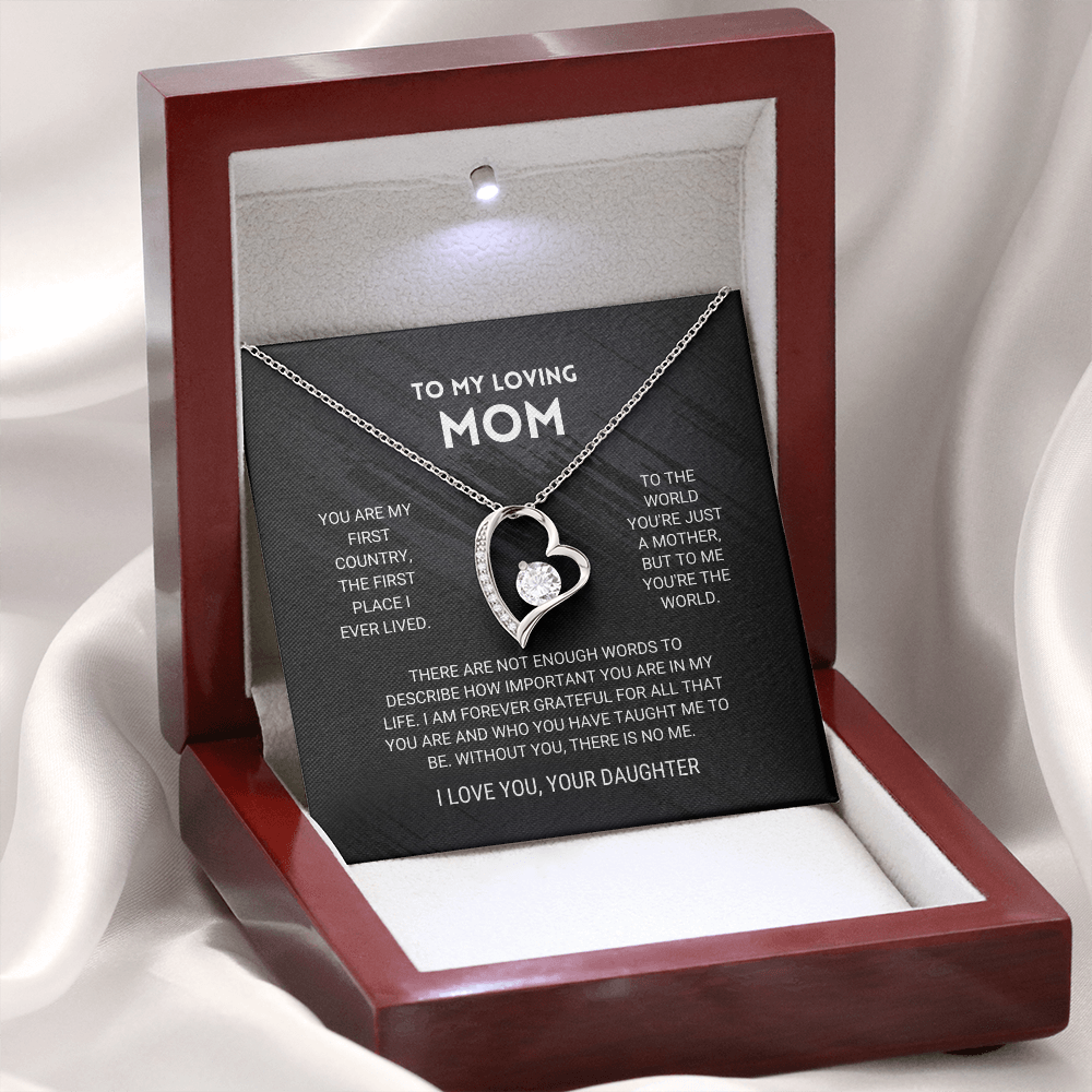 litzzy Mom - Forever Love Necklace From Daughter - Litzzy Mother's Day Gifts Necklace Jewelry   