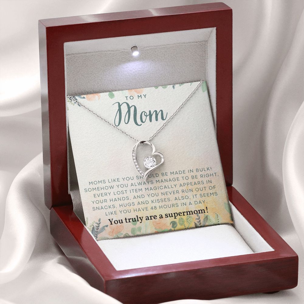 litzzy Mom - Supermom - Forever Love Necklace - Litzzy Mother's Day Gifts Necklace Jewelry   