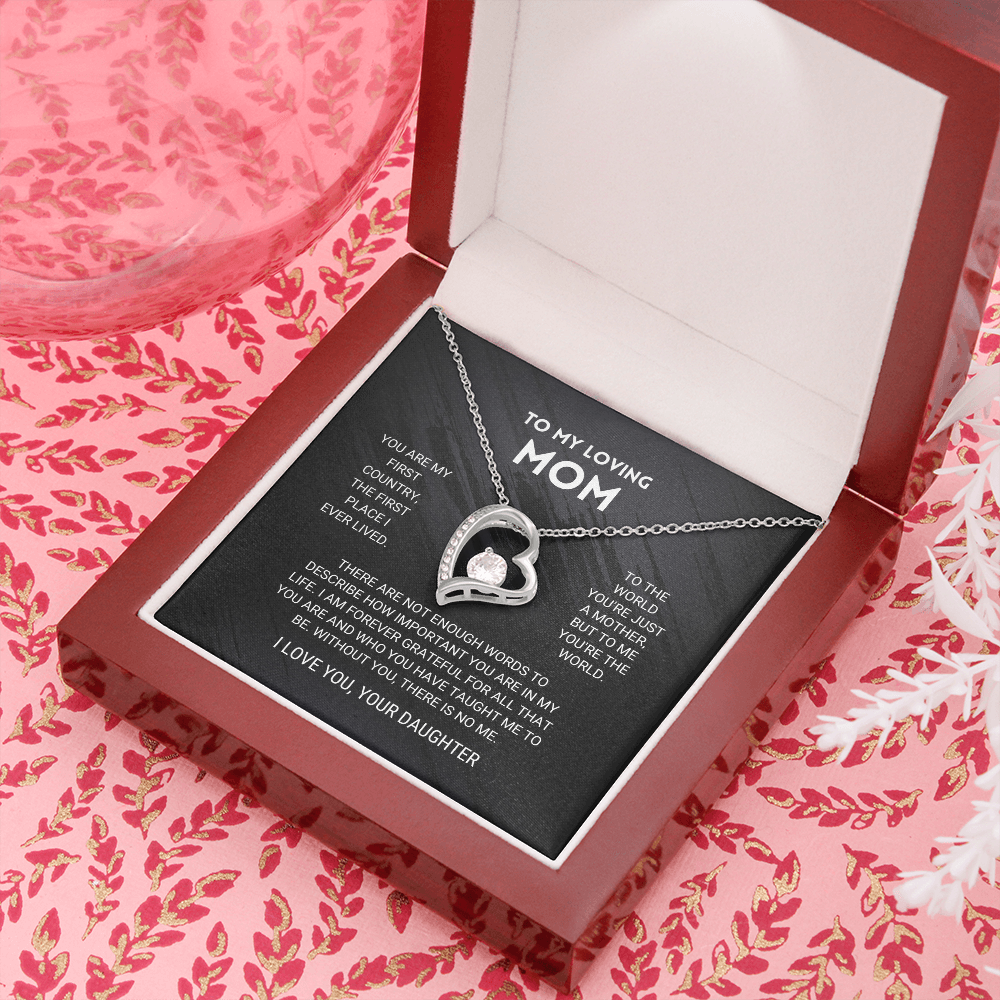 litzzy Mom - Forever Love Necklace From Daughter - Litzzy Mother's Day Gifts Necklace Jewelry   