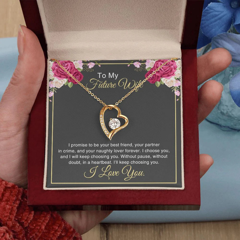 litzzy To My Future Wife - I promise to be your best friend - Forever Love Necklace - To My Future Wife, Gift For Wife SO Jewelry   