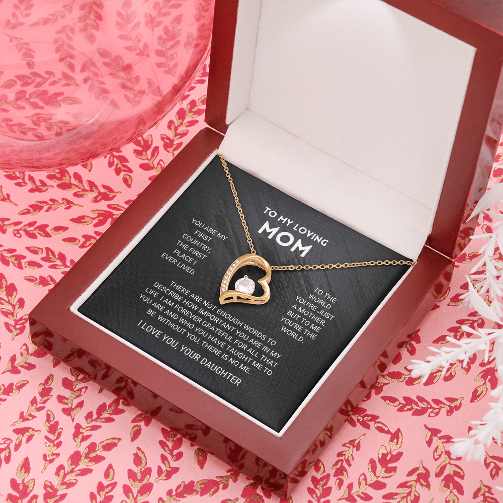 litzzy Mom - Forever Love Necklace From Daughter - Litzzy Mother's Day Gifts Necklace Jewelry   