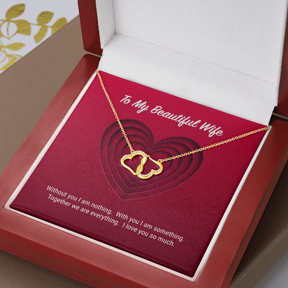 litzzy To My Beautiful Wife Everlasting Love Necklace - Gifts For Wife Necklace Valentines Day Custom Made Romantic Gift For My Best Wife Ever Jewelry   