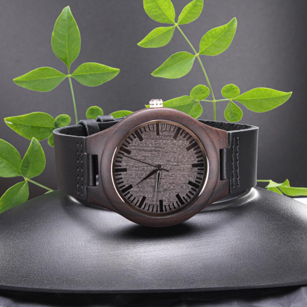 litzzy To my Dad - You are my inspiration - Engraved Wooden Watch Jewelry   