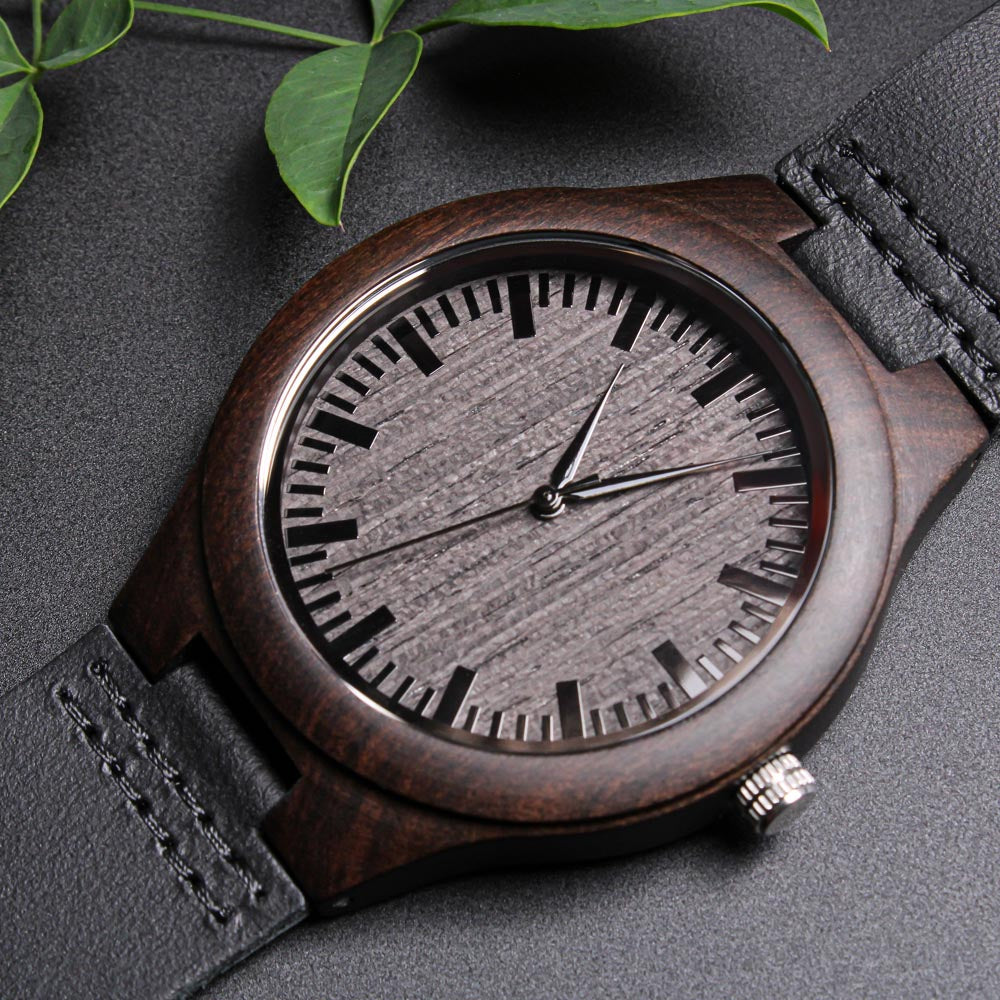 litzzy To my Dad - You are my inspiration - Engraved Wooden Watch Jewelry   
