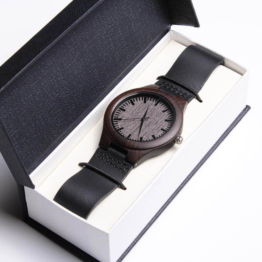 litzzy To my Dad - You are my inspiration - Engraved Wooden Watch Jewelry   