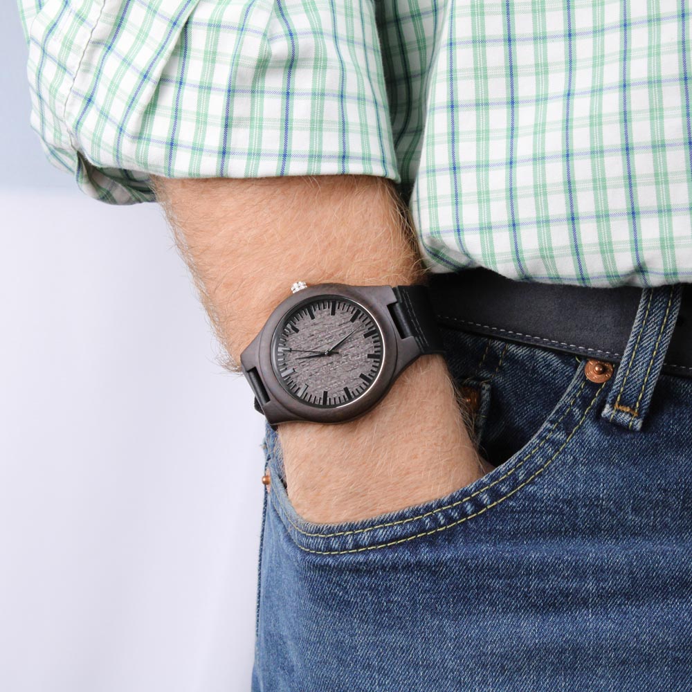 litzzy To my Dad - You are my inspiration - Engraved Wooden Watch Jewelry   