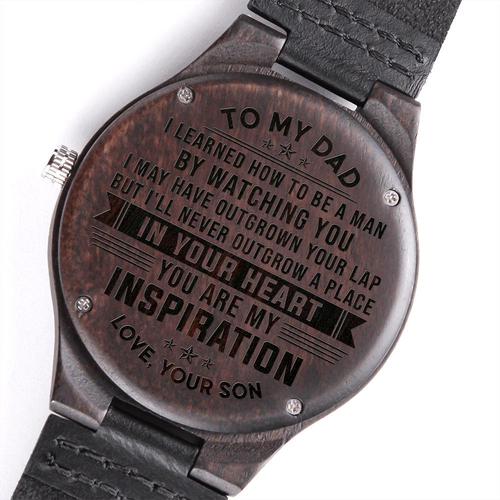 litzzy To my Dad - You are my inspiration - Engraved Wooden Watch Jewelry Standard Box  