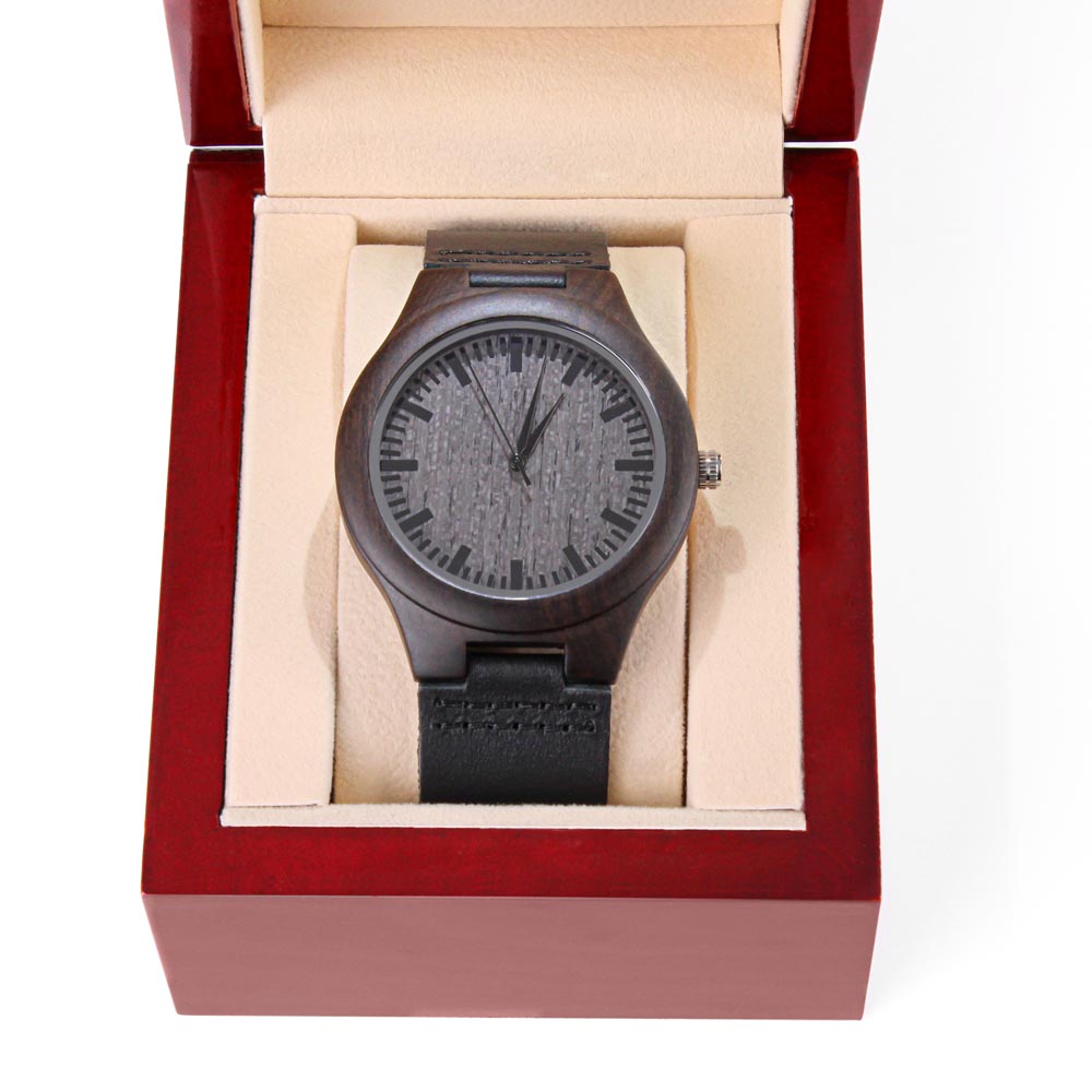 litzzy To my Dad - You are my inspiration - Engraved Wooden Watch Jewelry   