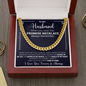 litzzy To My Husband - You Are The Source Of My Joy - Cuban Link Necklace - To My Husband, Gift For Husband Jewelry 14K Gold Plated  