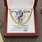 litzzy To My Dad - I Loved You My Whole Life - Cuban Chain Necklace - To My Dad necklace, dad gifts from daughter, dad gifts from son, Thank you Dad gift, Son daughter to Dad Gift Jewelry Cuban Link Chain (14K Gold Over Stainless Steel)  
