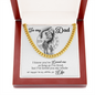 litzzy To My Dad - I Loved You My Whole Life - Cuban Chain Necklace - To My Dad necklace, dad gifts from daughter, dad gifts from son, Thank you Dad gift, Son daughter to Dad Gift Jewelry   