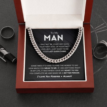 litzzy To My Man - Last Everything - To My Boyfriend , Gift For Boyfriend Jewelry Stainless Steel  