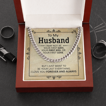 litzzy To My Husband - First Date - Cuban Link Chain - To My Husband, Gift For Husband Jewelry Stainless  